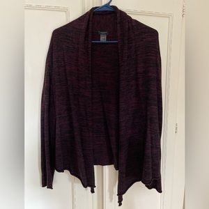 Ann Taylor Maroon and Black Cardigan